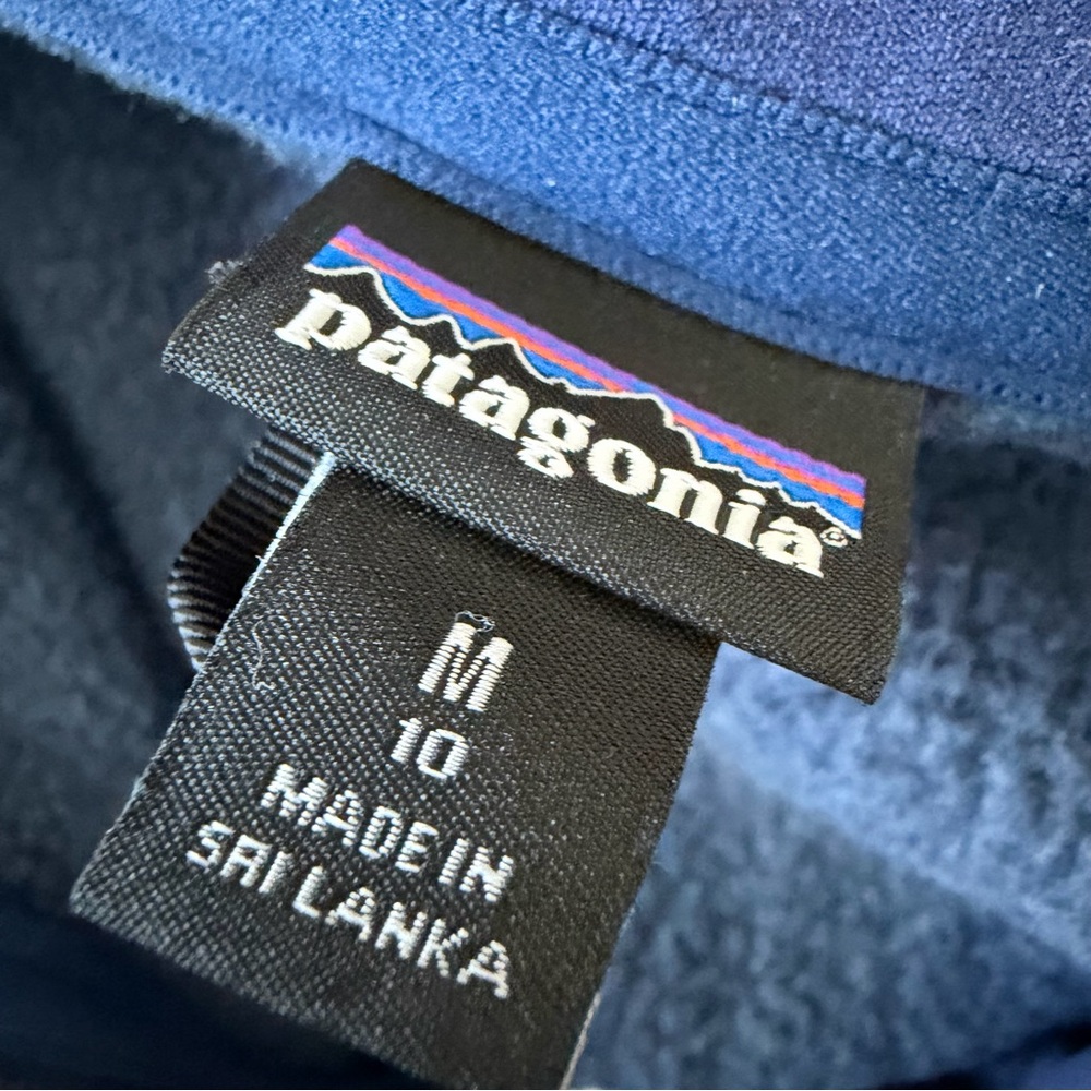 Patagonia Better Sweater 1/4 Zip Medium 10 Neutral Blue Winter Layer Ski Top - Picture 7 of 7